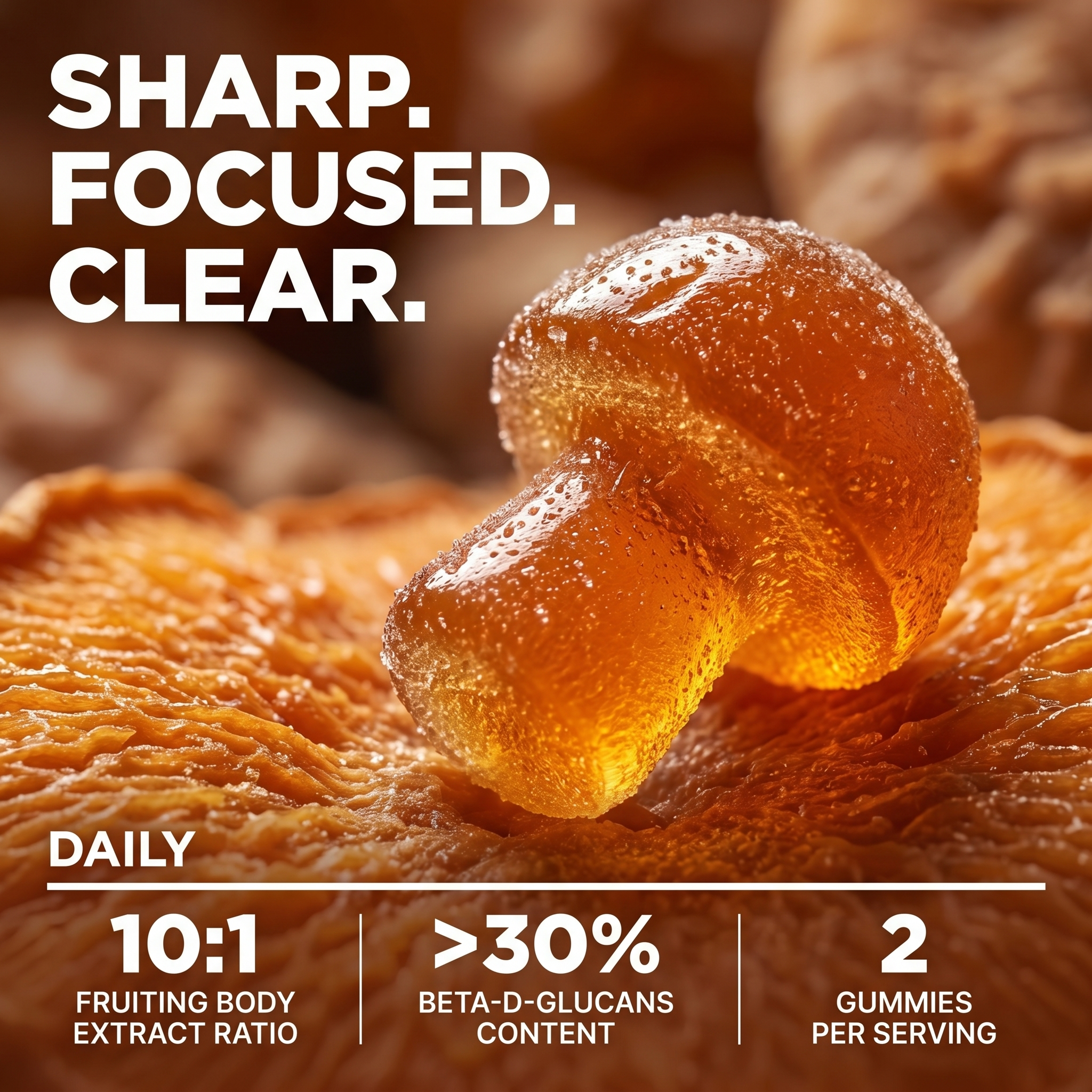 Sharp focused clear - gummy macro